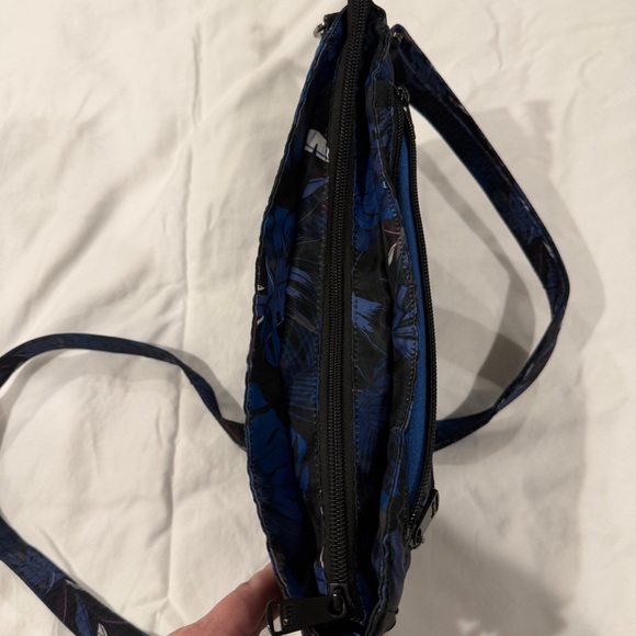 Lug Samba Crossbody Bag in Botanical Black and Blue pattern - Picture 6 of 9